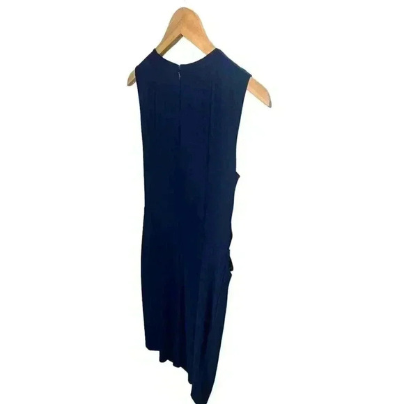 Lauren Ralph Lauren Size 6 Sheath Dress Navy Twist Front Sleeveless MSRP $135 - Picture 6 of 12